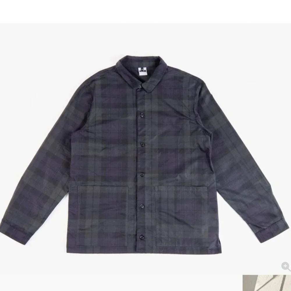 Whim Golf Tartan Caddie Jacket in Waxed Blackwatch